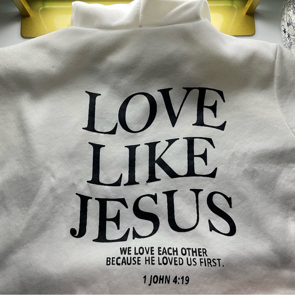 White Kids Hoodie with Inspirational Print